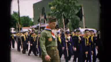 Hagerstown Maryland USA (1961): Communism Parade In Which Kids Are Happy Across A