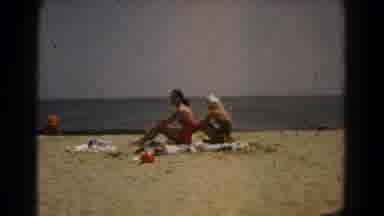 Hagerstown Maryland USA (1961): Women Sitting On Towels And Talking While Sunning