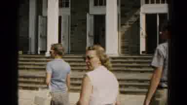Hagerstown Maryland USA (1961): People Going Up Stairs Into A Building
