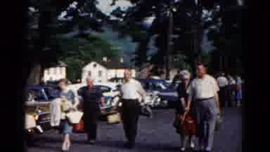 Hagerstown Maryland USA (1961): People Coming To The Park That Has A Lake