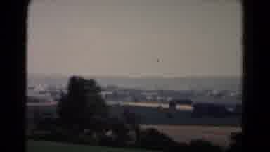 Hagerstown Maryland USA (1961): Moving View Of Close-By Small Town With Large