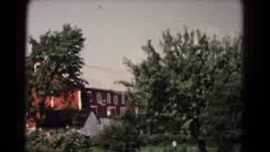 Hagerstown Maryland USA (1961): Large Reddish-Brown House On Slight Rise Seen
