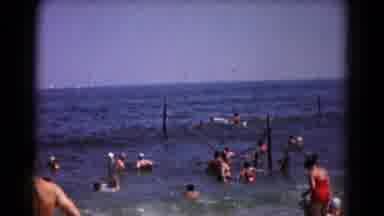 Hagerstown Maryland USA (1961): Many People Swimming In The Ocean