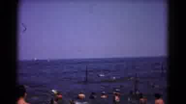 Hagerstown Maryland USA (1961): People Bathing In The Shallows At The Beach On A