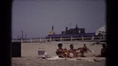 Hagerstown Maryland USA (1961): People Lounging On Sandy Beach On Beach Towels And