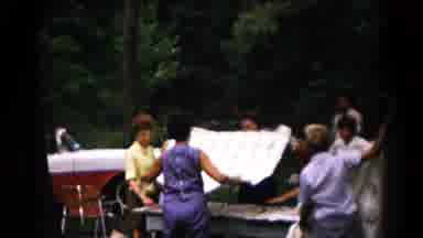 Hagerstown Maryland USA (1961): A Group Of People Having A Picnic
