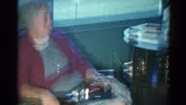 Catskill New York US (1962): Lady In Red Sweater Sitting In Chair