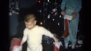 Catskill New York US (1962): Two Boys Dancing Around In The Living Room With Their