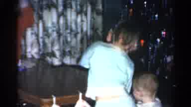 Catskill New York US (1962): Children Working Together Hanging Christmas Stockings