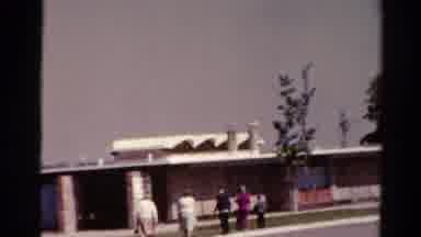 Catskill New York US (1962): Families Walking Outside Public Facility