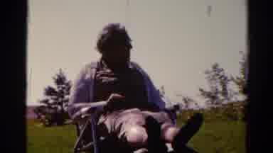 Catskill New York US (1962): A Disabled Man In A Wheelchair Enjoying The Park