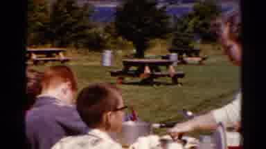 Catskill New York US (1962): Family Having A Nice Picnic On A Warm Summer Day