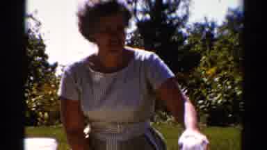 Catskill New York US (1962): Mother Son And Silly Daughter Washing And Drying