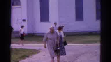 Catskill New York US (1962): Elderly Women Walking Outside