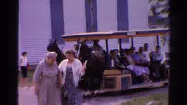 Catskill New York US (1962): Two Older Women Move Out Of Way Of Horse Drawn