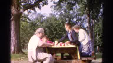 Catskill New York US (1962): The People Was Eating Outside The House And It Is