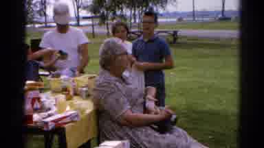 Catskill New York US (1962): A Family Is Spending A Beautiful Daytime On The