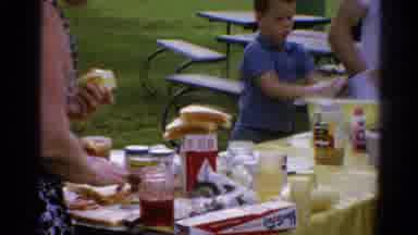 Catskill New York US (1962): Family Fun Picnic At The Lake On A Sunny Afternoon