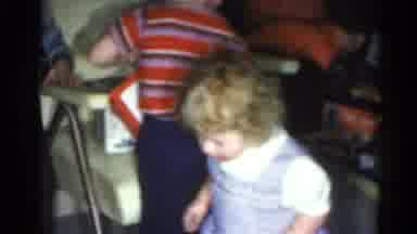 Catskill New York US (1962): Clip Of A Curly Haired Little Girl Walking Around