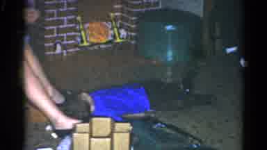 Catskill New York US (1962): Little Boy Pretending To Play Dead Then Jumping Up