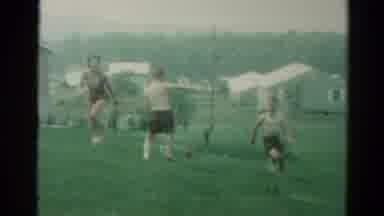 Catskill New York US (1962): Mother And Two Children Playing With And Jumping