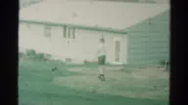 Catskill New York US (1962): One Man Taking A Walk Outside
