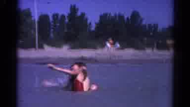 Catskill New York US (1962): Adults And Children In The Water Swimming And Having
