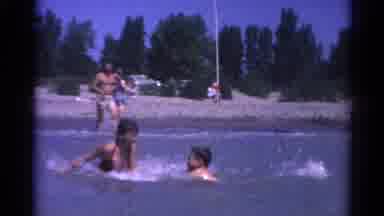 Catskill New York US (1962): A Family On Vacation During The Summer At The Lake