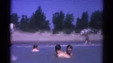 Catskill New York US (1962): People Having Fun Swimming On The Beach