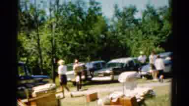 Catskill New York US (1962): Picnic People Enjoying Family
