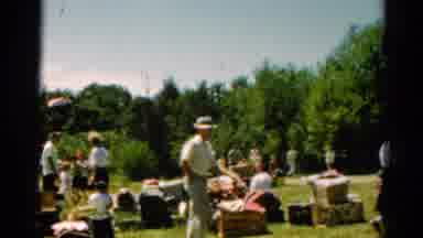 Catskill New York US (1962): People Having A Picnic In The Park On A Sunny Day