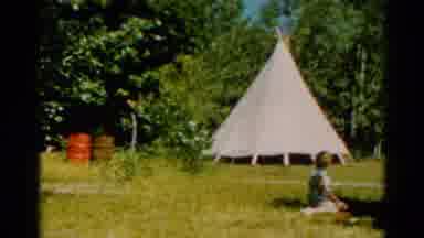 Catskill New York US (1962): The Two Persons Are Doing With Playing The Garden