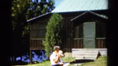Catskill New York US (1962): Old Couple Arrive At Lake View Cabin Greeted By