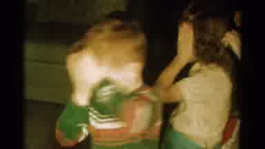 Catskill New York USA (1962): Mom Trying To Get Kids Ready And Son Running From