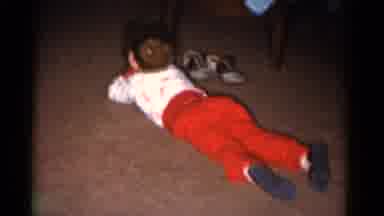 Catskill New York USA (1962): Three Boys In Pajamas Laying On The Ground While
