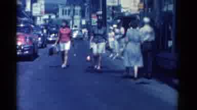 Catskill New York USA (1962): Woman Shopping In Busy Downtown District