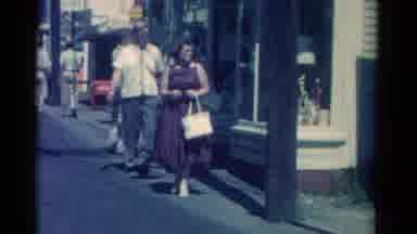 Catskill New York USA (1962): Many Of The Persons Are Walking In The Road