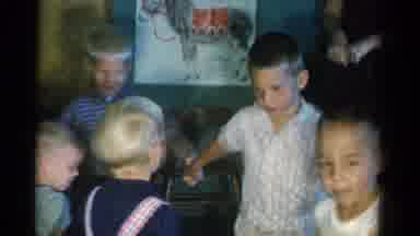 Catskill New York USA (1962): Kids Playing Game In Circle