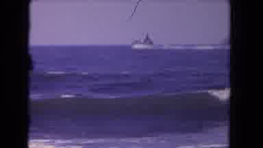 Los Angeles California USA (1962): Person Steering Aquatic Vehicle And Traversing