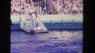Los Angeles California USA (1962): Woman At Marineland Participating In A Display