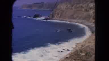 Los Angeles California USA (1962): Ocean Waves Crashing Against The Shores Of