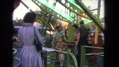 Los Angeles California USA (1962): People And Children Going On Roller Coasters