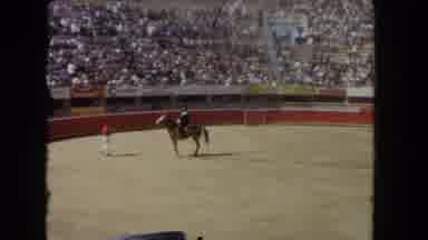 Los Angeles California USA (1962): Person Riding Angry Horse