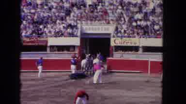 Los Angeles California USA (1962): Bullfighter Wins Against Bull Cheered At