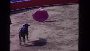 Los Angeles California USA (1962): A Matador Is Seen Bullfighting The Bull Is Seen
