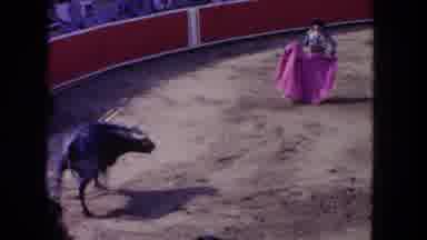 Los Angeles California USA (1962): A Matador Show With A Man Waving A Red Sheet At