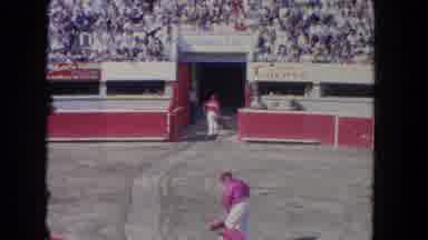 Los Angeles California USA (1962): Men In Bullfighting Ring Sweep The Ground After