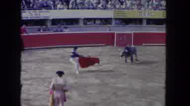 Los Angeles California USA (1962): Impressive! Furious Bull Running After Several