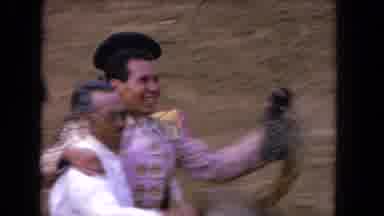 Los Angeles California USA (1962): A Bullfighter Winning His Match And Celebrating