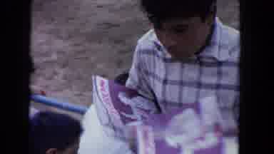 Los Angeles California USA (1962): Handing Out Brochures At A Rodeo While There Is